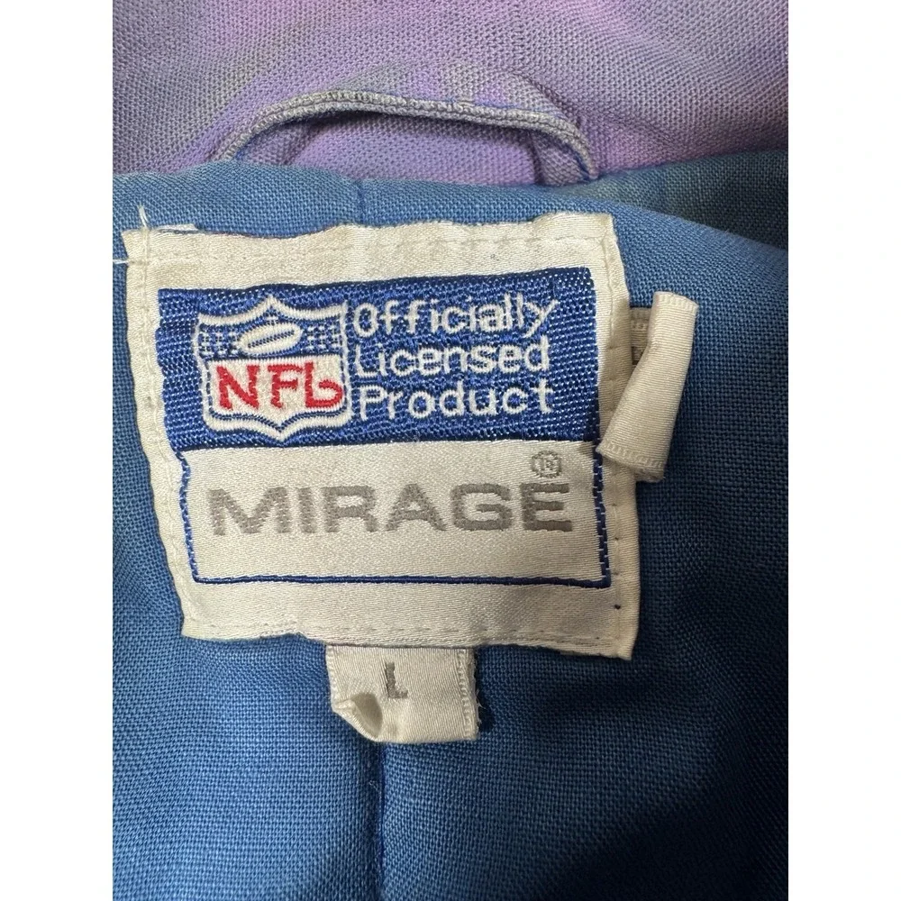 Vintage 90s Mirage NFL New York Giants Stadium Coat Mens L Faded Purple Parka